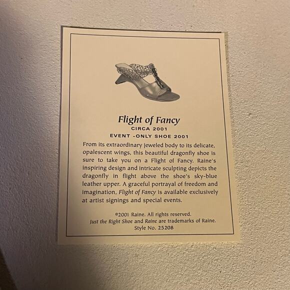 Just the Right Shoe Flight of Fancy Signed by Raine - Picture 15 of 15